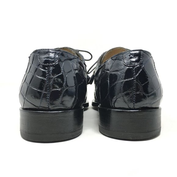 Fennix Oxfords Shoes Size 9 Blue Full Alligator